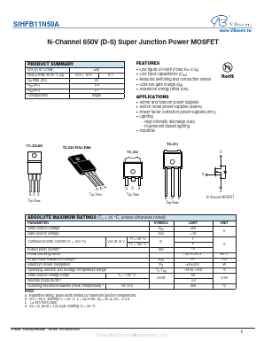 SIHFB11N50A Datasheet PDF VBsemi Electronics Co.,Ltd