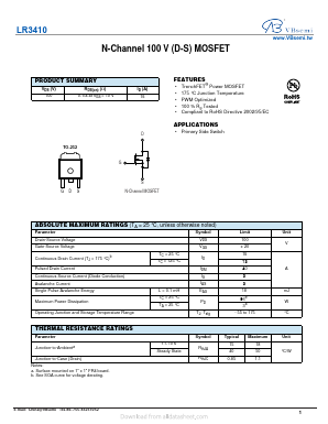LR3410 Datasheet PDF VBsemi Electronics Co.,Ltd
