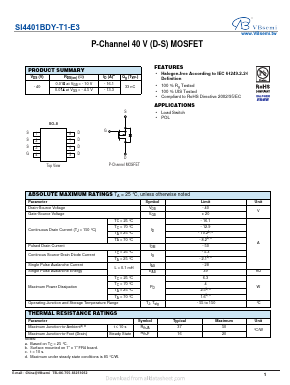 SI4401BDY-T1-E3 Datasheet PDF VBsemi Electronics Co.,Ltd