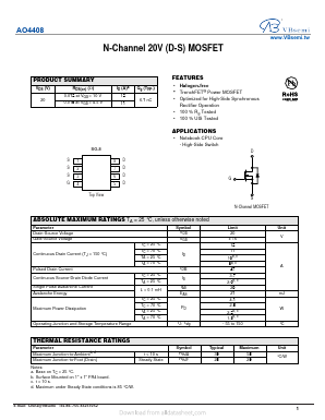 AO4408 Datasheet PDF VBsemi Electronics Co.,Ltd
