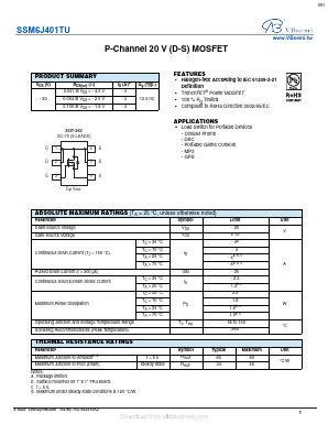 SSM6J401TU Datasheet PDF VBsemi Electronics Co.,Ltd