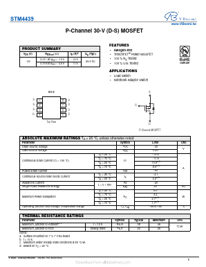 STM4439 Datasheet PDF VBsemi Electronics Co.,Ltd