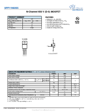 SPP11N60S5 Datasheet PDF VBsemi Electronics Co.,Ltd