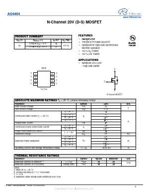 AO4404 Datasheet PDF VBsemi Electronics Co.,Ltd