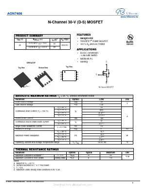 AON7406 Datasheet PDF VBsemi Electronics Co.,Ltd
