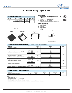 AON7422L Datasheet PDF VBsemi Electronics Co.,Ltd