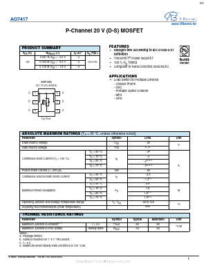 AO7417 Datasheet PDF VBsemi Electronics Co.,Ltd