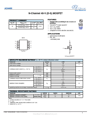 AO4450 Datasheet PDF VBsemi Electronics Co.,Ltd