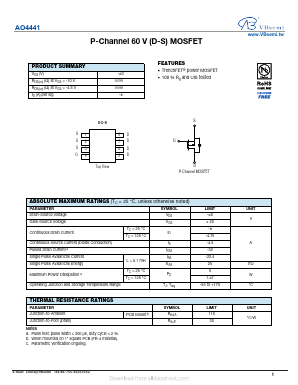 AO4441 Datasheet PDF VBsemi Electronics Co.,Ltd