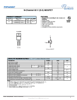 PHP44N06T Datasheet PDF VBsemi Electronics Co.,Ltd