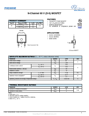 PHD3055E Datasheet PDF VBsemi Electronics Co.,Ltd