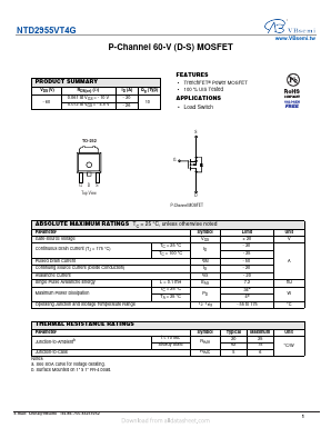NTD2955VT4G Datasheet PDF VBsemi Electronics Co.,Ltd
