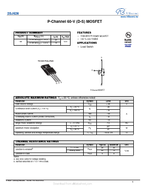 2SJ526 Datasheet PDF VBsemi Electronics Co.,Ltd