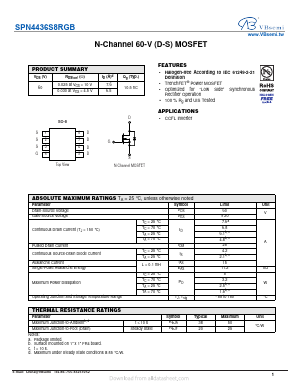 SPN4436S8RGB Datasheet PDF VBsemi Electronics Co.,Ltd