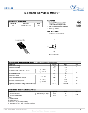 2SK3148 Datasheet PDF VBsemi Electronics Co.,Ltd