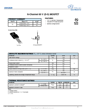 2SK2529 Datasheet PDF VBsemi Electronics Co.,Ltd