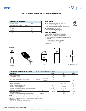 K2645 Datasheet PDF VBsemi Electronics Co.,Ltd