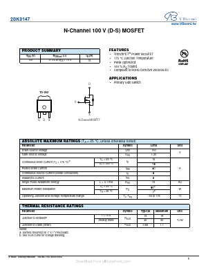 2SK3147 Datasheet PDF VBsemi Electronics Co.,Ltd