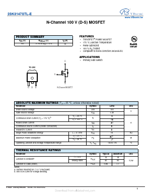 2SK3147STL-E Datasheet PDF VBsemi Electronics Co.,Ltd
