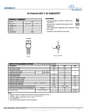 2SK3690-01 Datasheet PDF VBsemi Electronics Co.,Ltd