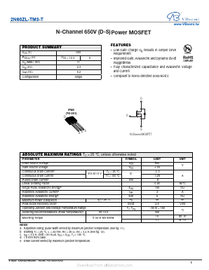 2N60ZL-TM3-T Datasheet PDF VBsemi Electronics Co.,Ltd