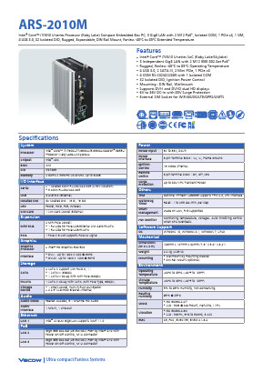 ARS-2010M-955U Datasheet PDF Vecow Co., Ltd.