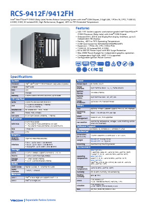 RCS-9412F Datasheet PDF Vecow Co., Ltd.