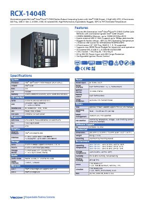 RCX-1404R Datasheet PDF Vecow Co., Ltd.