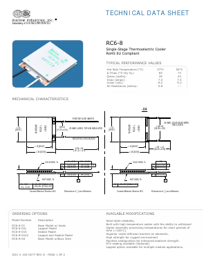RC6-8 Datasheet PDF II-VI Marlow, Inc.