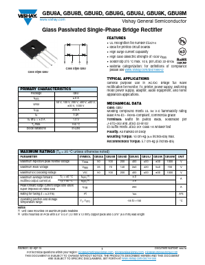 GBU8M-E3/45 Datasheet PDF Vishay Siliconix