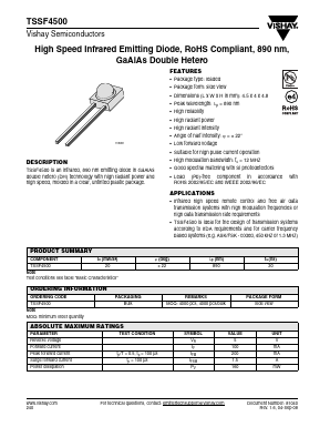 TSSF4500 Datasheet PDF Vishay Siliconix