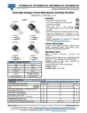 VT3060G-E3/4W Datasheet PDF Vishay Semiconductors