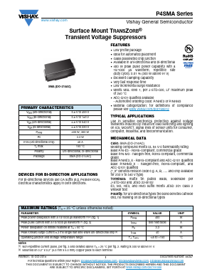 P4SMA12CA Datasheet PDF Vishay Semiconductors