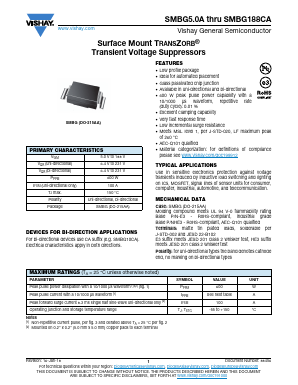 SMBG22CAHE3/5B Datasheet PDF Vishay Semiconductors
