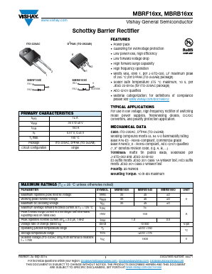 MBRF1645 Datasheet PDF Vishay Semiconductors