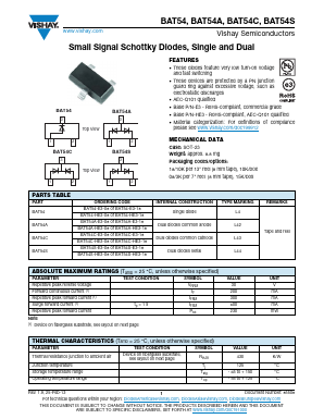 BAT54S Datasheet PDF Vishay Semiconductors
