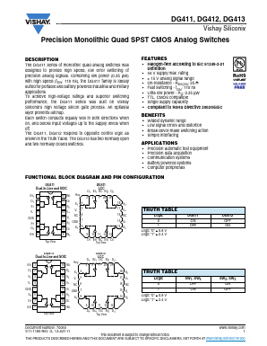 DG411DY Datasheet PDF Vishay Semiconductors
