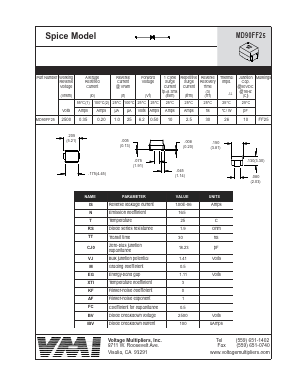 MD90FF25 Datasheet PDF Voltage Multipliers Inc