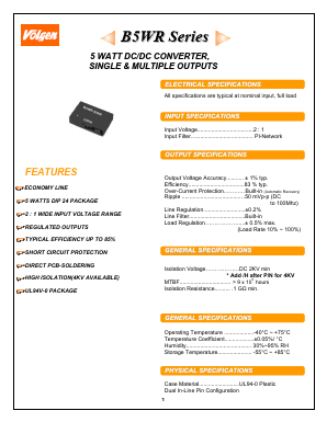 B5R-1203 Datasheet PDF Volgen Kaga Electronics Inc.