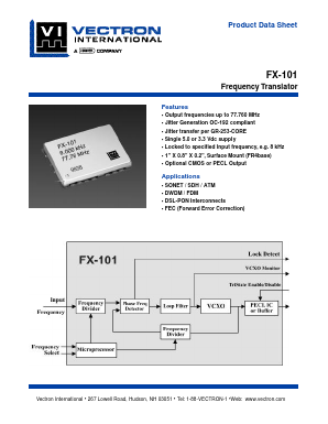 FX-101-CAC-AY1 Datasheet PDF Vectron International