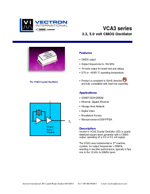 VCA3-B5C-25M00 Datasheet PDF Vectron International