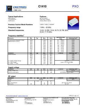 H104 Datasheet PDF Vectron International
