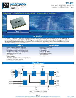 FX-402-EDE-KC Datasheet PDF Vectron International