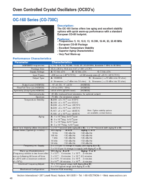 OC-160-ALF-107DA-10 Datasheet PDF Vectron International