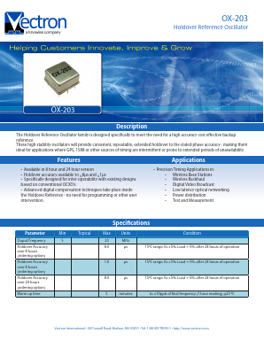 OX-2031-DAP-1080-10M0000000 Datasheet PDF Vectron International