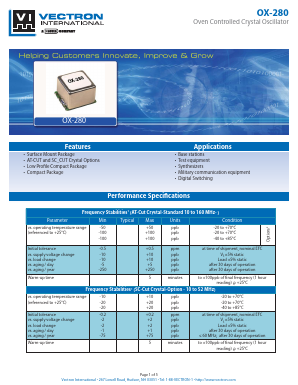 OX-2800-EEJ-107 Datasheet PDF Vectron International
