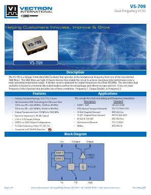 VS-709-EDE-SAAN-R3-R4 Datasheet PDF Vectron International