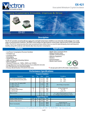 EX-4212-EEE-108 Datasheet PDF Vectron International