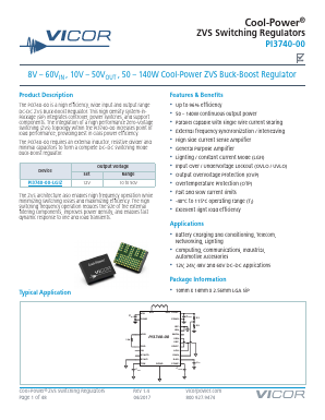 PI3740-00-LGIZ Datasheet PDF Vicor