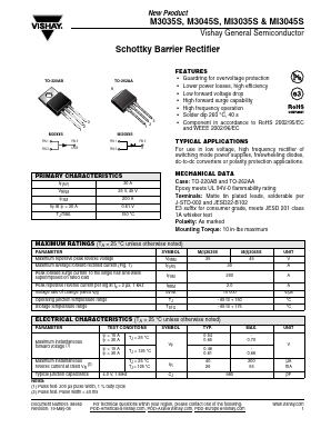 M3045S Datasheet PDF Vishay Semiconductors